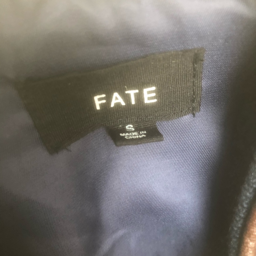 Fate Vegan Leather Navy Quilted Vest - Picture 6 of 9
